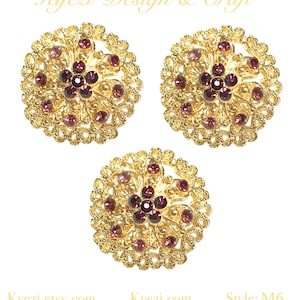 1 5 10 pcs Multi Color Gorgeous Luxury Sparkling Rhinestone Brooch, High Quality Crystal Brooch Wedding Embellishment Decoration, Style M6