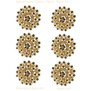 6pcs Multi Color High Quality Crystal Rhinestone Embellishment Rhinestone Brooch Pin Clear Crystal Brooch DIY Wedding Bouquet Style: C4