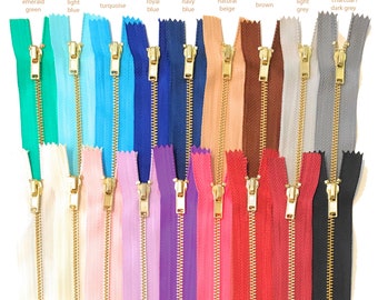 Meillia 10PCS 6 Inch #3 Antique Brass Metal Zippers Close End Anti-Brass Metal Zippers for Sewing 6 10pcs Purses Bags Handbags