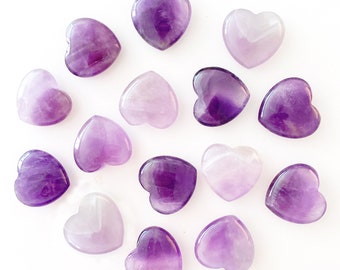 Amethyst Puffy Purple Natural Gemstone Heart Shaped Charm Pendant Jewelry