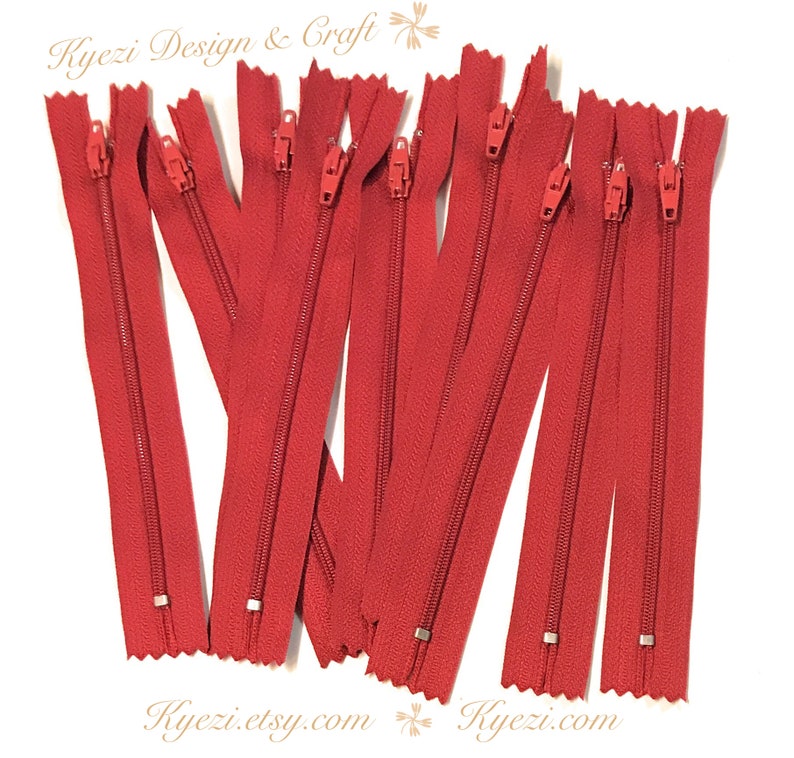 5 10 15 pcs 16 inch Wine Burgundy Nylon Coil Zippers