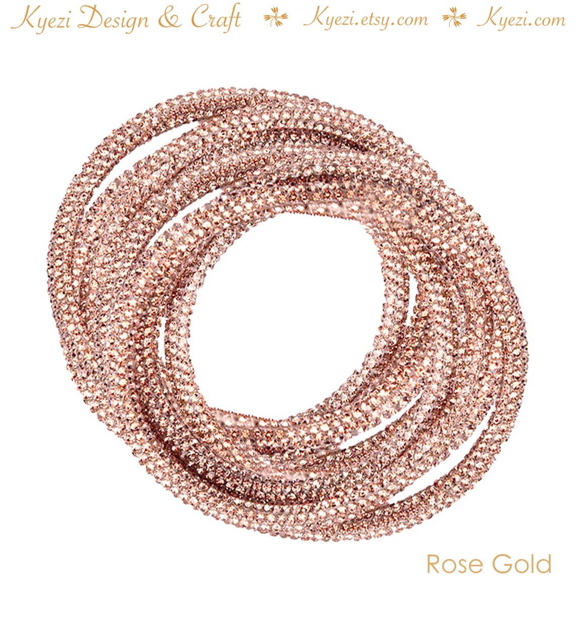 6mm 1 3 5 yards Flexible Rhinestone Rope Trim Sparke Etsy