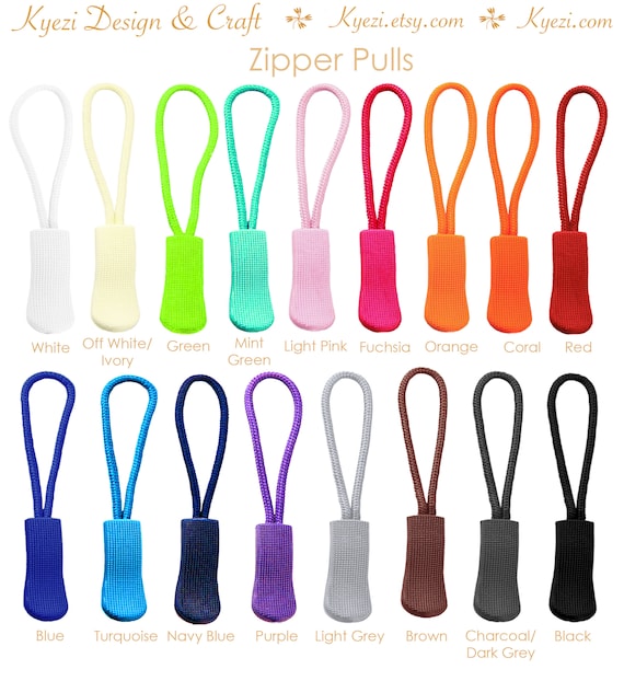 Regular Zipper Pulls - Colors