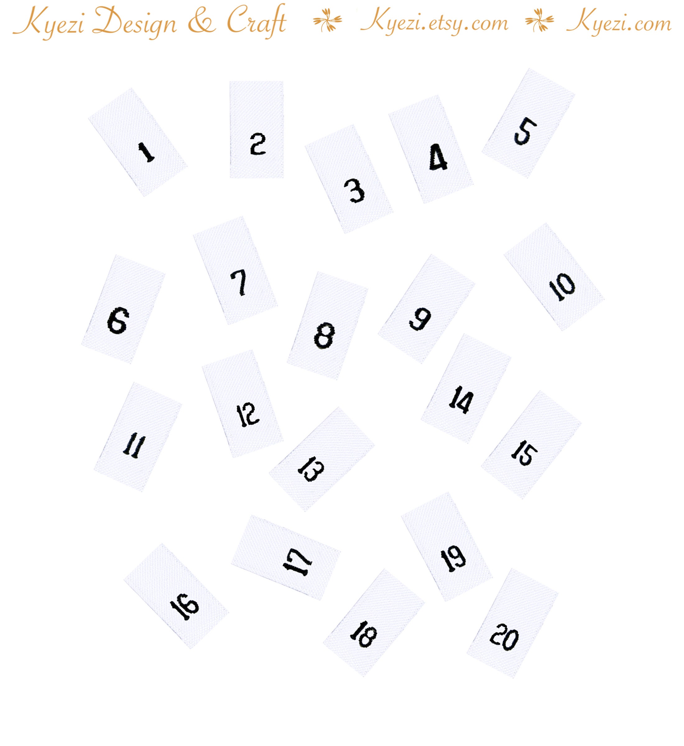 Black / White Woven Size Label Tabs Womens Woven Labels Cut | Etsy