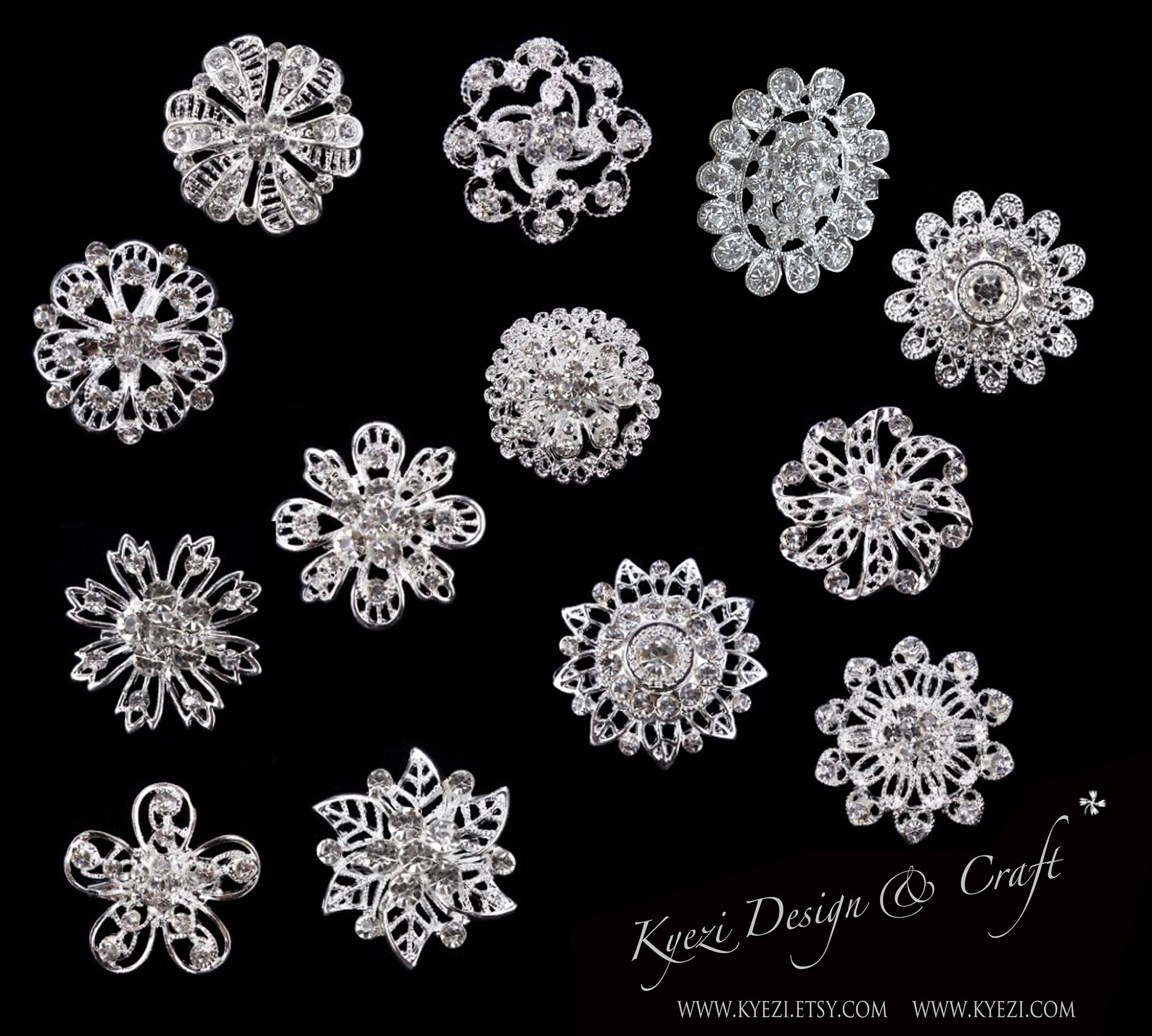 Wholesale 10-100 Pcs Silver High Quality Crystal Rhinestone - Etsy