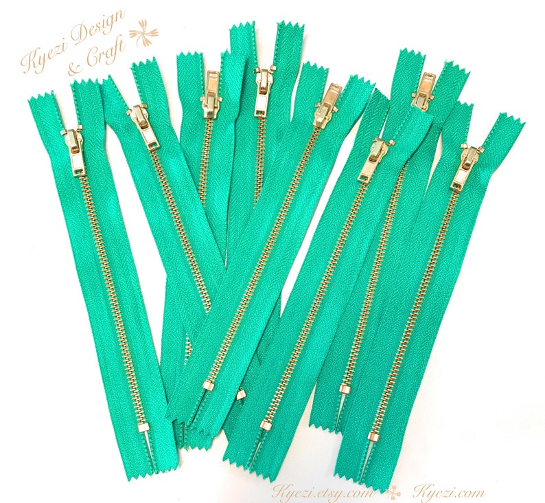 Brass Metal Teeth Zippers US SELLER Fast Shipping 3 5 10 pcs 16 inch Mixed colors Tape