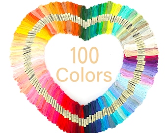 100 skeins set Rainbow Color Embroidery Floss, Cross Stitch Thread, Bracelets Floss, Stitch Threads, Crafts Floss
