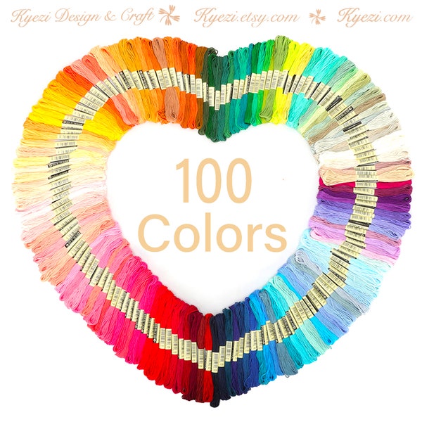 100 skeins set Rainbow Color Embroidery Floss, Cross Stitch Thread, Bracelets Floss, Stitch Threads, Crafts Floss