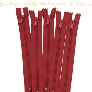 1 bis 10 Stück 8-Zoll-Burgundy Long Pull Nylon Zippers, Handtasche Pull Zippers