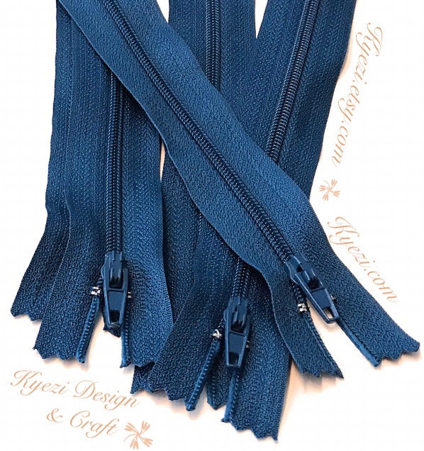 Navy Blue Nylon Zipper 10 Inch - Etsy