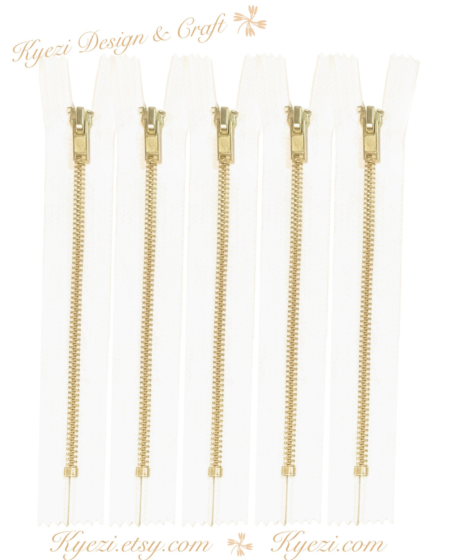 パンツ PROPA9ANDA BRATS CHECK ZIPPERS radiots 3 to 50 Pcs 7 Inch White Tape, Brass Metal Teeth Zippers - U.S.