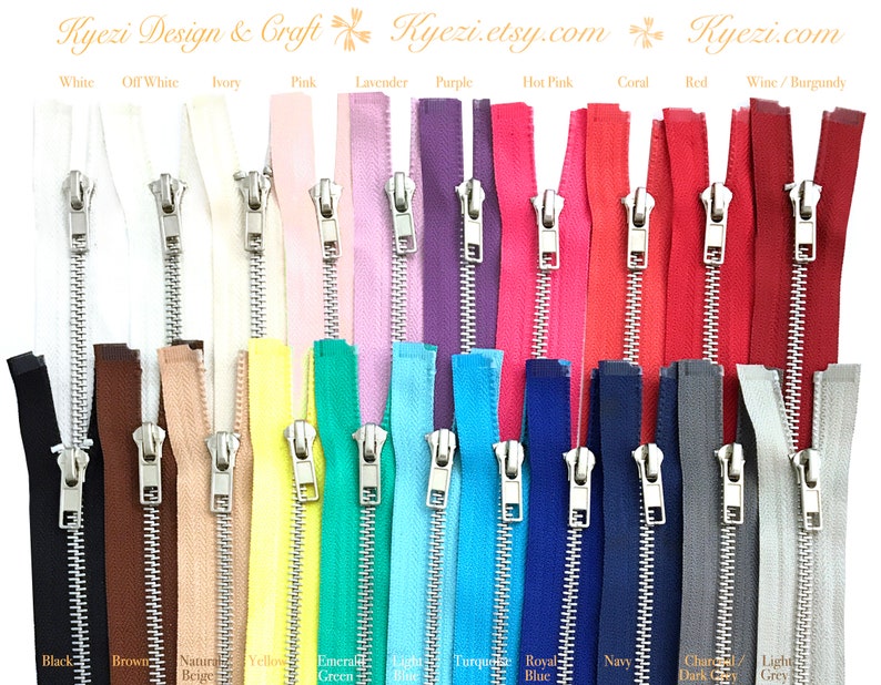 12 Inch Natural Beige Silver Separating Jacket Zipper Gauge 5 Sale Wholesale Zippers Aluminum Metal Teeth Zippers