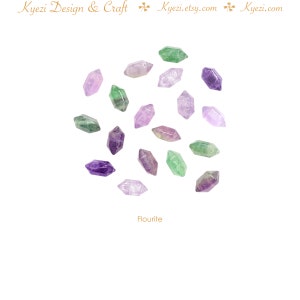 Petites pointes sculptées à double terminaison en fluorite, cristal de pierre précieuse naturelle - K223H