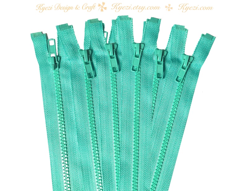 Gauge 5 24 Inch Green Chunky Teeth Molded Plastic Separating Sports Zippers