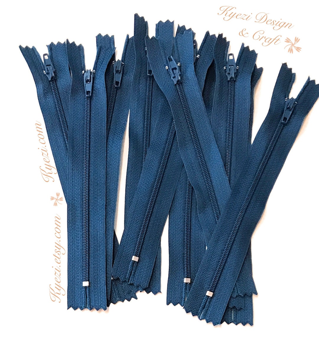 その他 TEN NYLON ZIP NAVY L 5 10 15 Pcs 12 Inch Navy Blue Nylon Coil Zippers - Etsy