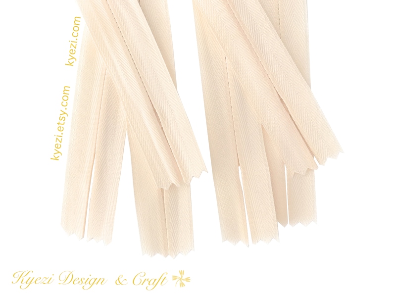 20 30 50 pcs 9 inch Off White Invisible Zippers