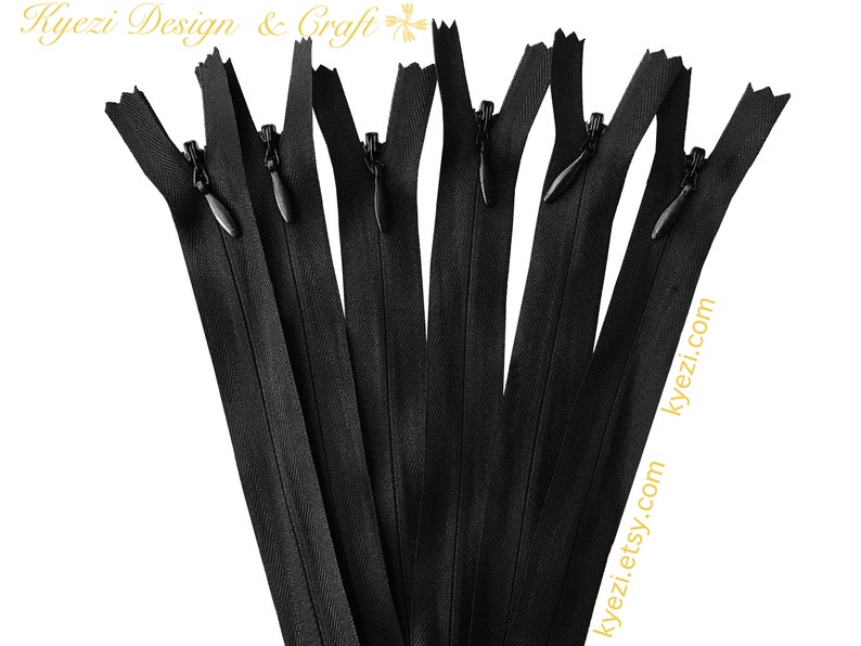 Black Navy Light Grey White Off White Beige Natural 20 30 50pcs 18 inch Invisible Zippers