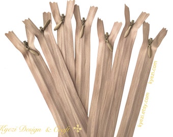 5 10 15 stuks 18 inch natuurlijke beige onzichtbare ritsen