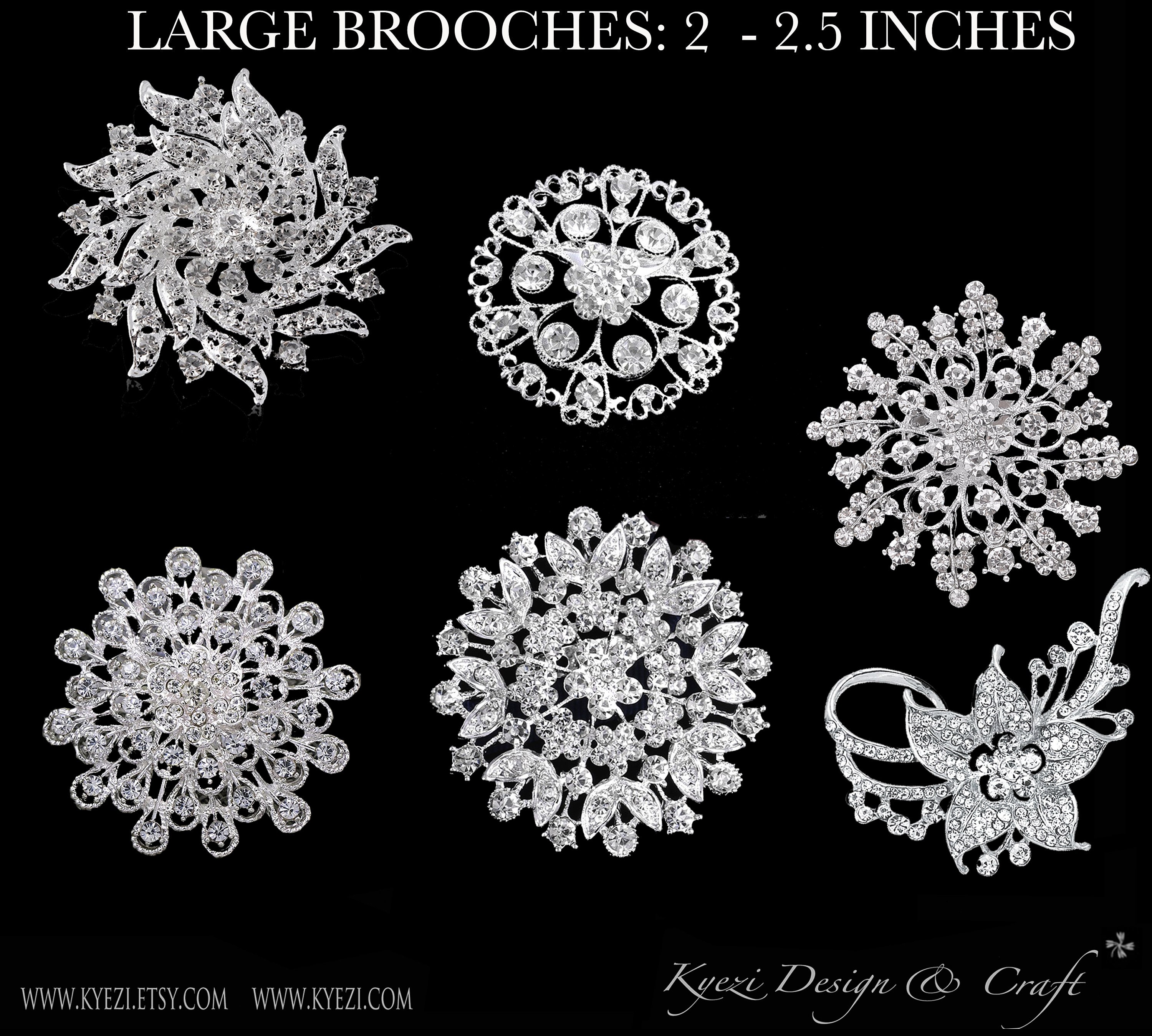 Hcma Le Spille Vintage In Puro Argento Sterling 925 Loto Con Zirconi Fanno Spille Semplici Per Anniversario Di Matrimonio Di Design Antico Per Gioielli Da Donna - Foto 7