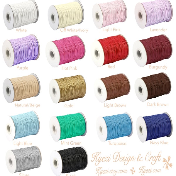 1mm Wax Cotton Cord Etsy