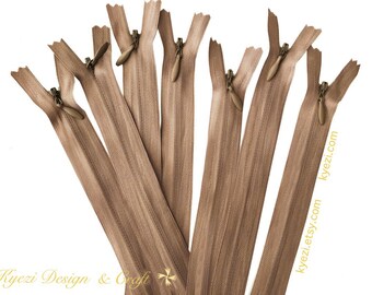 5 10 15 12 inch natuurlijke beige onzichtbare ritsen