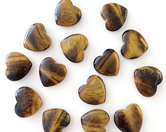 Tiger Eye Natural Gemstone Heart Shaped Charm Pendant Jewelry