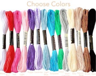 Choose Color Embroidery Thread Floss 1 5 10 30 50 100pcs Cross Stitch Threads, Friendship Bracelets Floss Crafts Floss - Pick your own color