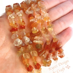 1 3 5 10 pcs Carnelian Chip Stretchy String Bracelet Chakras Stone Jewelry Bracelets