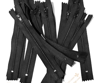 5 10 15 pcs 6 inch Black Nylon Coil Zippers