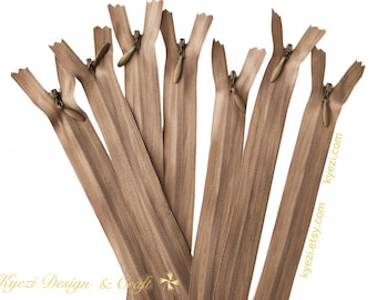 5 10 15 stuks 22 inch natuurlijke beige onzichtbare ritsen