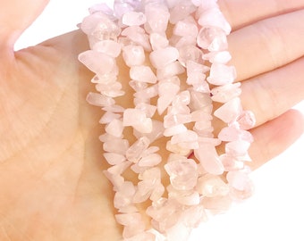 1 3 5 10 pcs Rose Quartz Chip Stretchy String Bracelet Chakras Stone Jewelry Bracelets