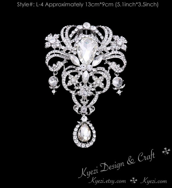 Extra large cheap rhinestone brooch