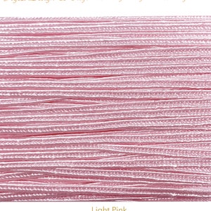 3 mm viscose soutache tresse cordon perles couture courtepointe garniture broderie artisanat conception de bijoux, noir rose blanc cassé or argent Light Pink