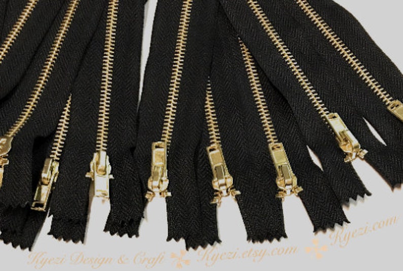 Brass Metal Teeth Zippers US SELLER Fast Shipping 3 5 10 pcs 16 inch Mixed colors Tape