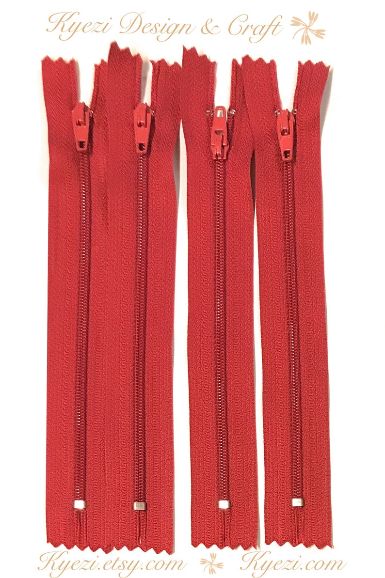 5 10 15 pcs 16 inch Wine Burgundy Nylon Coil Zippers