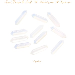 Opalite, pointes sculptées à double terminaison, cristal de pierre précieuse naturelle - K224E