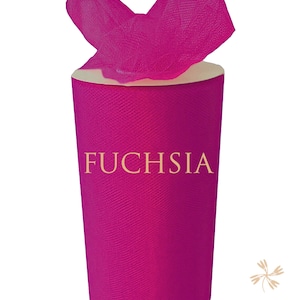 Fuchsia Tulle Roll Spool 6&quot; x 100yd, 300 Feet, 6 inches - 100 yard - Tutu Fabric Ribbon Bridal Bows - Wedding Gift Craft Bow Decoration
