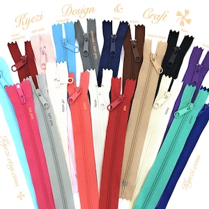 De 1 a 10 piezas de cremalleras de nailon de 18 pulgadas de largo, cremalleras para bolsos y carteras
