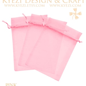 100 150 200 pcs 5x7 Sheer Drawstring Organza Bags Jewelry Pouches Wedding Party Favor Gift Bags Gift Bags Candy Bag US SELLER Fast Ship. image 3