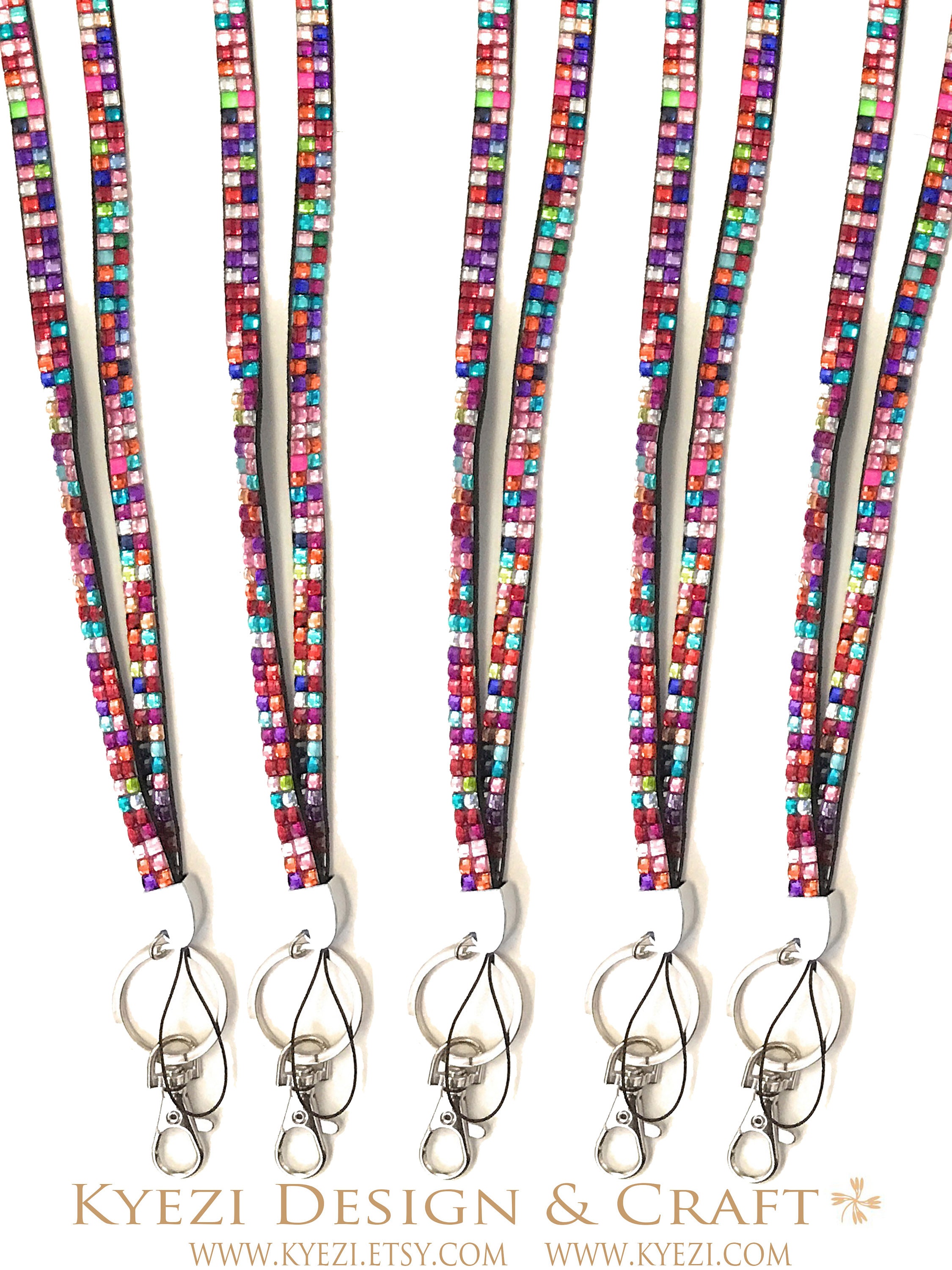 1 5 15 20 Pc Rhinestone Crystal Luxury Bling Bling Lanyard for Cell ...