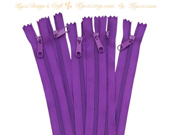 1 bis 10 Stück 16-Zoll-Lila Long-Pull-Nylon-Reißverschlüsse, Handtaschen-Geldbeutel-Reißverschlüsse