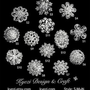 1 5 10 pcs Silver Gorgeous Luxury Sparkling Rhinestone Brooch, High Quality Pearl Crystal Brooch Wedding Embellishment Decoration