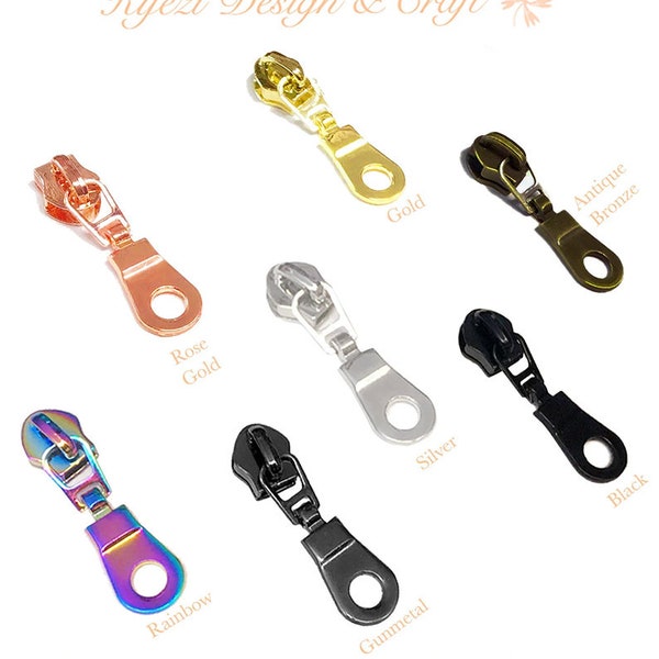 5 to 100 pcs Non-locking Donut Shape Zipper Pull for Purse Coil Zippers, Nylon Zipper Pulls, Nylon Zipper Pulls, Donut Shape Pulls, Gauge #5