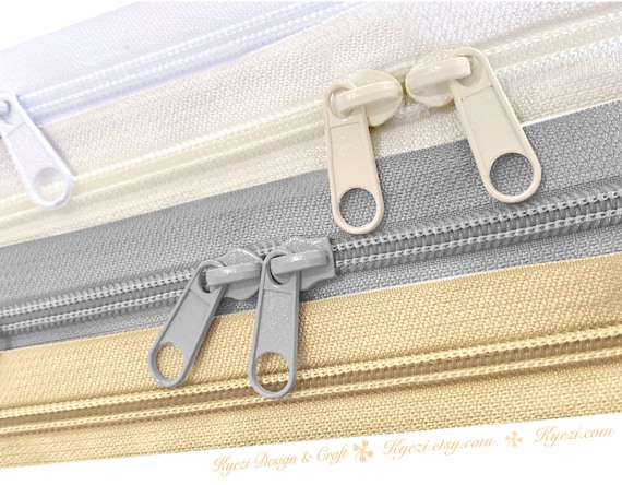 30 36 40 Inch 5mm Zipper With Double Pull - Head to Head Sliders