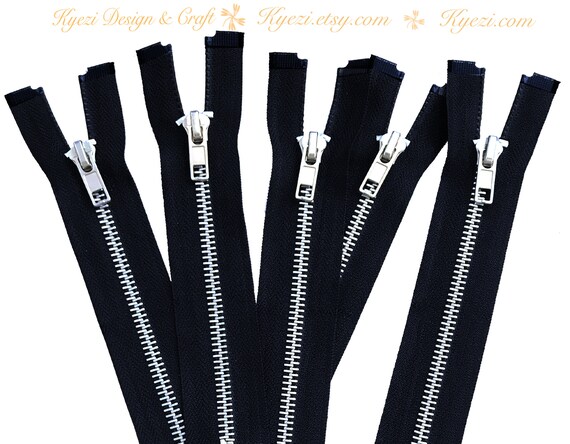 30 Inch Black Silver Separating Jacket Zipper, Gauge Sale