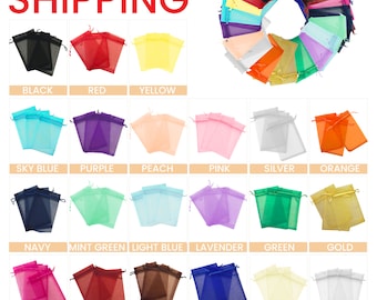 3"x4" Sheer Drawstring Organza Bags Jewelry Pouches Wedding Party Favor Gift Bags Gift Bags Candy Bag - US SELLER Fast Shipping