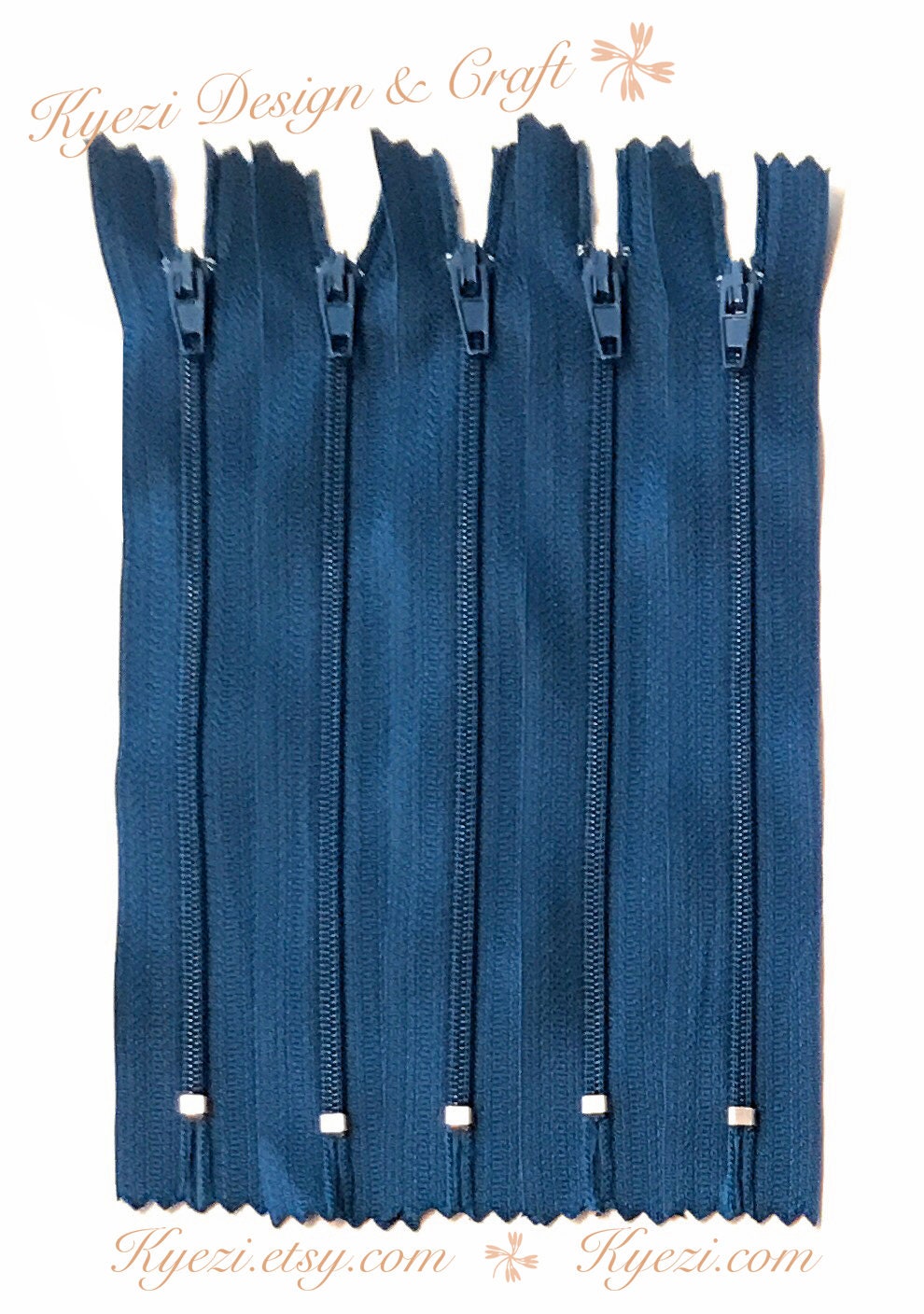 5 10 15 Pcs 12 Inch Navy Blue Nylon Coil Zippers - Etsy