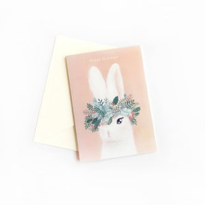 Holiday Wreath Bunny Card image 2