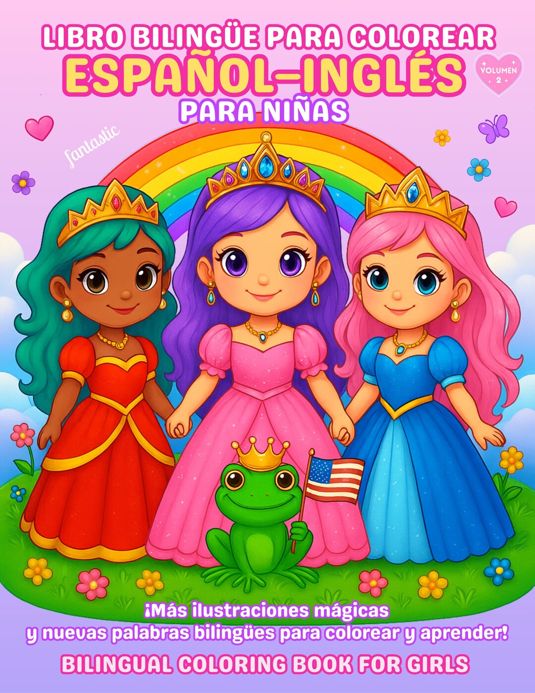Spanish–english Coloring Book | Printable English Vocab for Kids ...