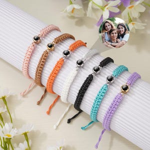 Custom Photo Projection Bracelet, Personalized Photo Bracelet, Personalized Gifts for Women Men, Anniversary/ Birthday /Graduation Gift